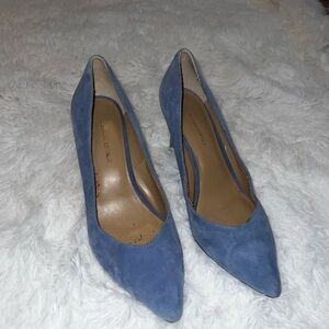 Banana Republic Blue Suede Heels size 10 (see photos)